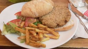 Vegan Hamburger at Viva Chapata in Madrid