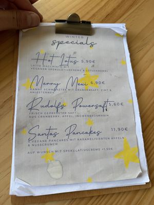Winter menu  at Frau Mexi in Cologne