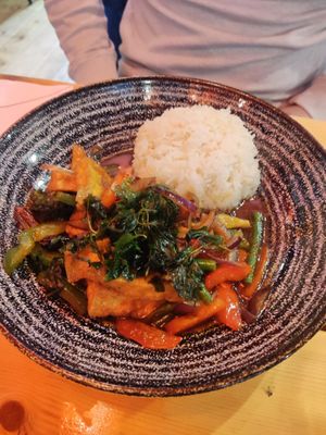 Wok tofu dish at Wanago Street Food & Bar in Manchester