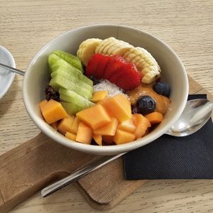 Açai bowl at Greens in Lanzarote