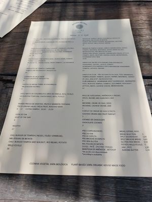 Menu Almoço at Flores do Cabo Colares in Colares