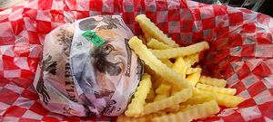 Not chicken burger at Buller Brewing Palermo in Buenos Aires