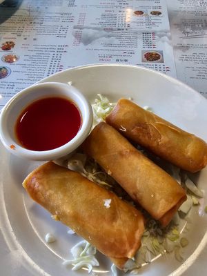 Vegan Spring rolls were bland at Tacoma Szechuan in Lakewood