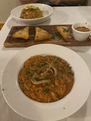 Ful Madammas and Spinach Sambosa  at Essence Vegan and Vegetarian - Maybe closed in Pittsburgh