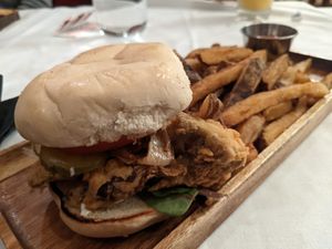 Shitake mushroom burger #Veganuary at Essence Vegan and Vegetarian - Maybe closed in Pittsburgh