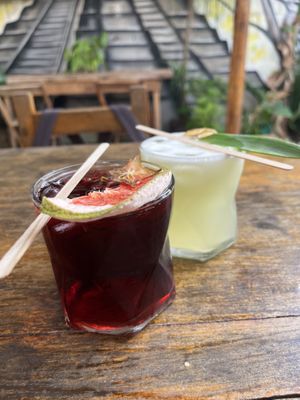 Cocktails  at Pak'al Fresh in Valladolid