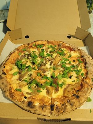 Hongo ostra al pil pil 🌿  at Pizza Attack in Coyhaique