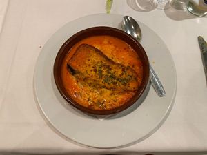 MOUSSAKA DE BERENJENAS Y SHIITAKE  at Artemisa Sol in Madrid