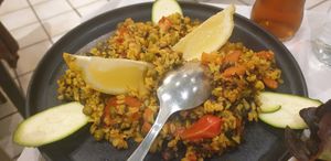 Paella vegana at Artemisa Sol in Madrid