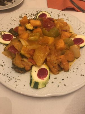 Curried vegetables  at Artemisa Sol in Madrid