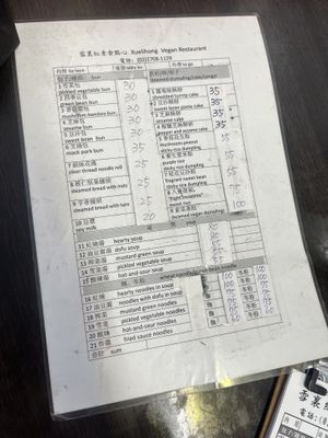 Menú 13 Jan 2025  #Veganuary at Potherb Vegetarian Dim Sum 雪裏紅素食點心 in Taipei