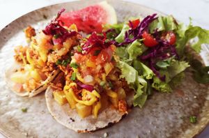 Breakfast - Scrambled Tofu Tacos at H Hotel El Nido in El Nido