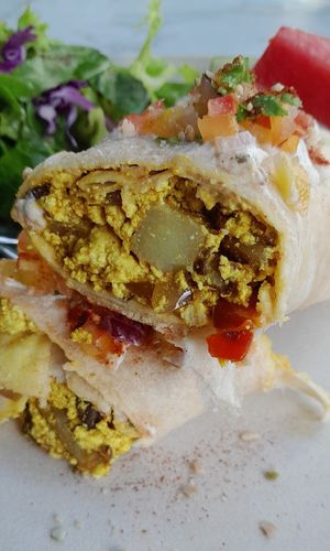 Inside the Breakfast Burrito at H Hotel El Nido in El Nido