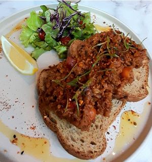 Breakfast - Sausage Toast at H Hotel El Nido in El Nido