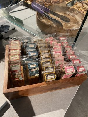 Flapjacks and cake bars (vegan ones are clearly labelled)  at FCB Coffee in West London