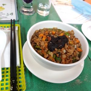 Amazing spicy noodles!! at dine & shop in Lalitpur