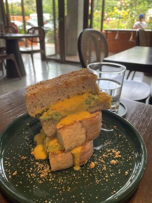 Avo and cheeze toastie  at Kynd Kulture in Bangkok