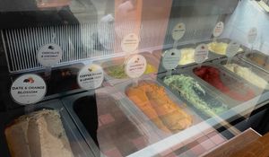 Homemade ice cream flavors  at Yayaz & Sol Cafe in Bangkok