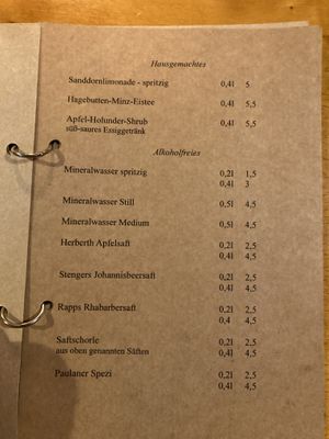 Drink menu august 2023  at Tonka in Frankfurt