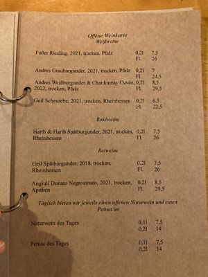 Drink menu august 2023  at Tonka in Frankfurt