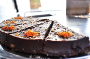 Raw food chocolate cake with hazelnuts and oranges. Vegan Kitsch loves raw! at Vegan Kitsch in Sofia