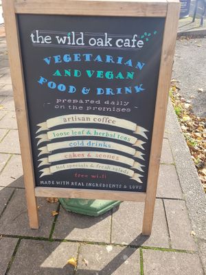 The Wild Oak Cafe Outside at The Wild Oak Cafe in Llanidloes
