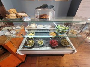 Salad Bar at The Wild Oak Cafe in Llanidloes