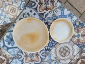 Oat Latte at The Wild Oak Cafe in Llanidloes