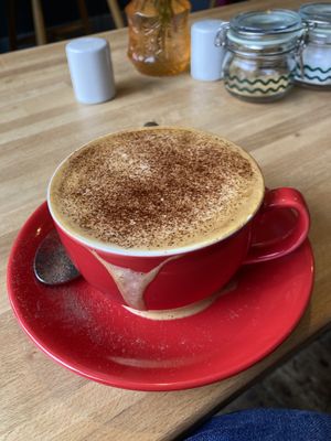 Almond milk mochaa  at The Wild Oak Cafe in Llanidloes