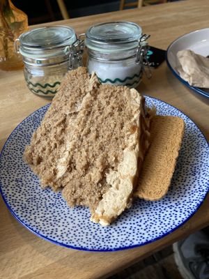Biscoff cake  at The Wild Oak Cafe in Llanidloes