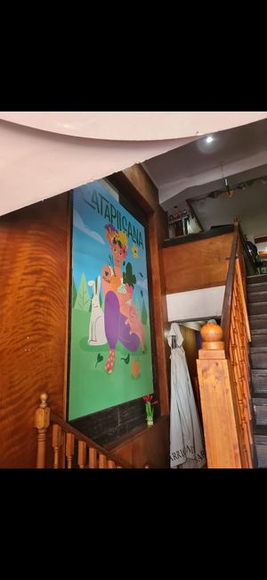 cute decor at Catapilcana Vegana in Santiago