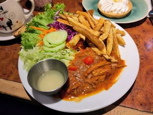 Mechada de yuba at Catapilcana Vegana in Santiago