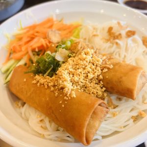 There were three vegan egg rolls, I ate one and then took the picture   at Hello Vietnam in Philadelphia