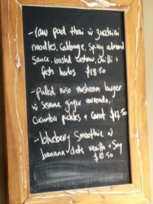 menu at Pollen Tea Room in Battery Point