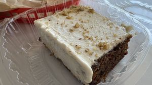 Carrot cake (was great)  at Nice Burger in Mission Viejo