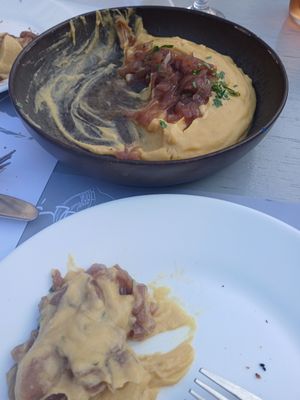 Fava puree (apologies for the half eaten state of the dish!) at Kappos Etsi in Aegina