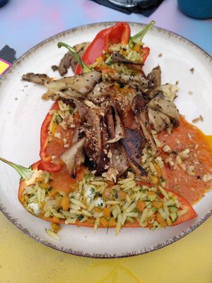 Stuffed pepper with orzo at Taboe Bar & Keuken in Zwolle