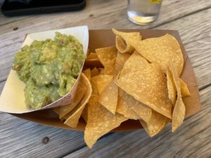 Guacamole and chips  at One Love Food Truck in Key West