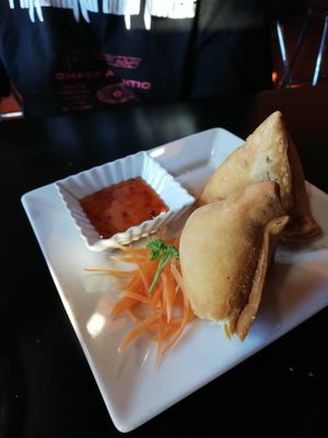 Vegan Samosa $3 each at The Soup Stop in Hobart