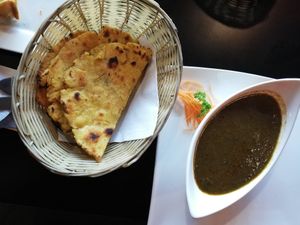 Makki Di Roti & Sarson Da Saag (vegan option) $15 at The Soup Stop in Hobart