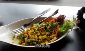 Lentil salad - sorry I had already eaten half when i thought about a photo LOL at The Soup Stop in Hobart