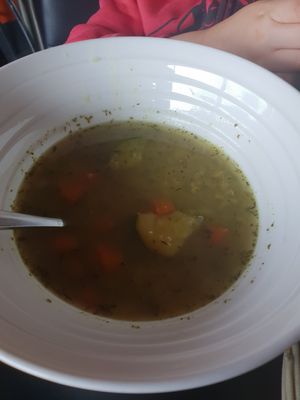 Red Lentil and Spinach Soup - a hit with our child at The Soup Stop in Hobart