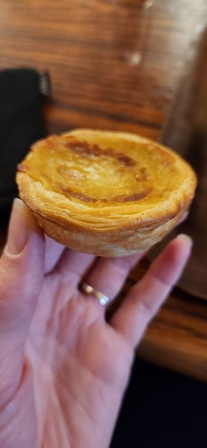 Vegan pastel de nata at Lisboa Pastelaria in Dublin