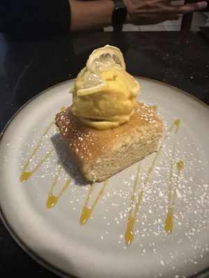 Olive oil lemon cake   at Mango Haus in Bakersfield