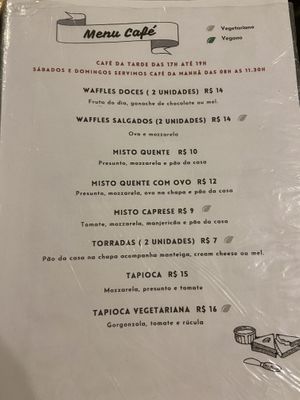 Menu  at Bendita Bar Gastronomico in Arraial Do Cabo