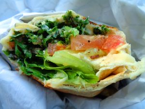 Hummus Tabouli Garden Rolled at Aladdin's Eatery in Boardman