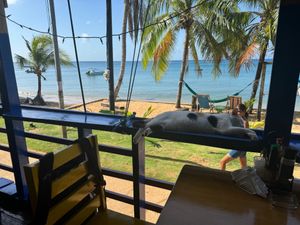 Ocean view with shade or beach hammock seating. at Desideri Cucina in Corn Islands