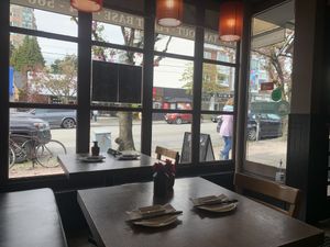 Inside the restaurant   at Vegan Shoku in Vancouver