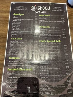   at Vegan Shoku in Vancouver