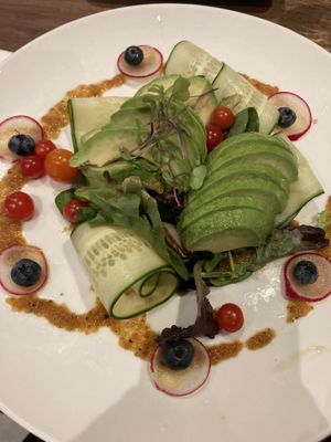 Avocado salad  at Vegan Shoku in Vancouver